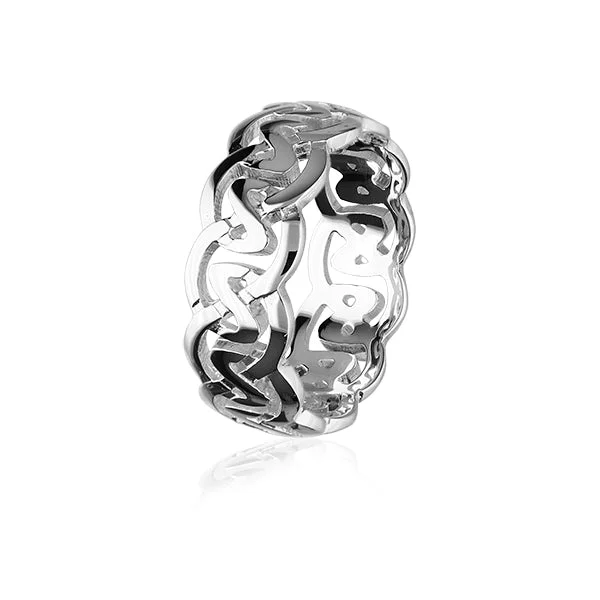 Pinch band rings-Celtic Silver Ring XXR142