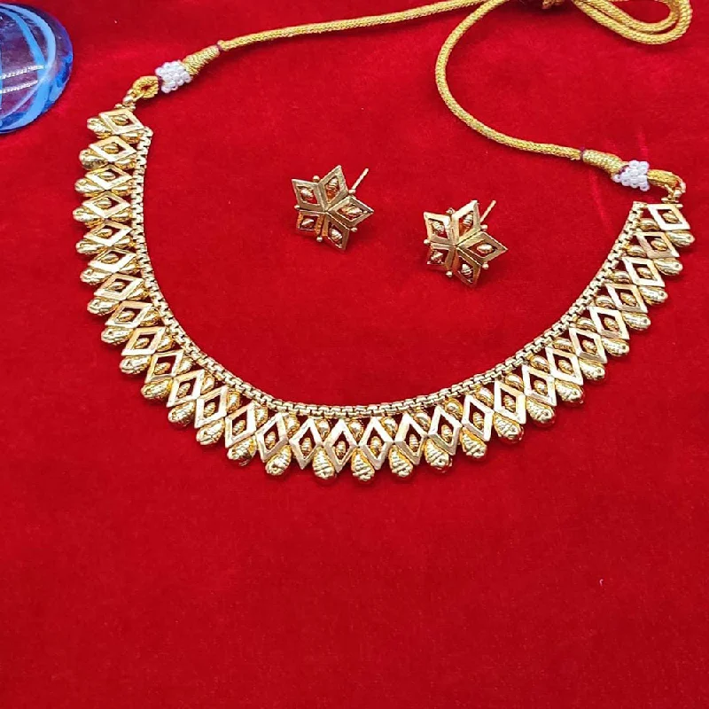 Heavy gem necklaces-Manisha Jewellery Gold Plated Necklace Set