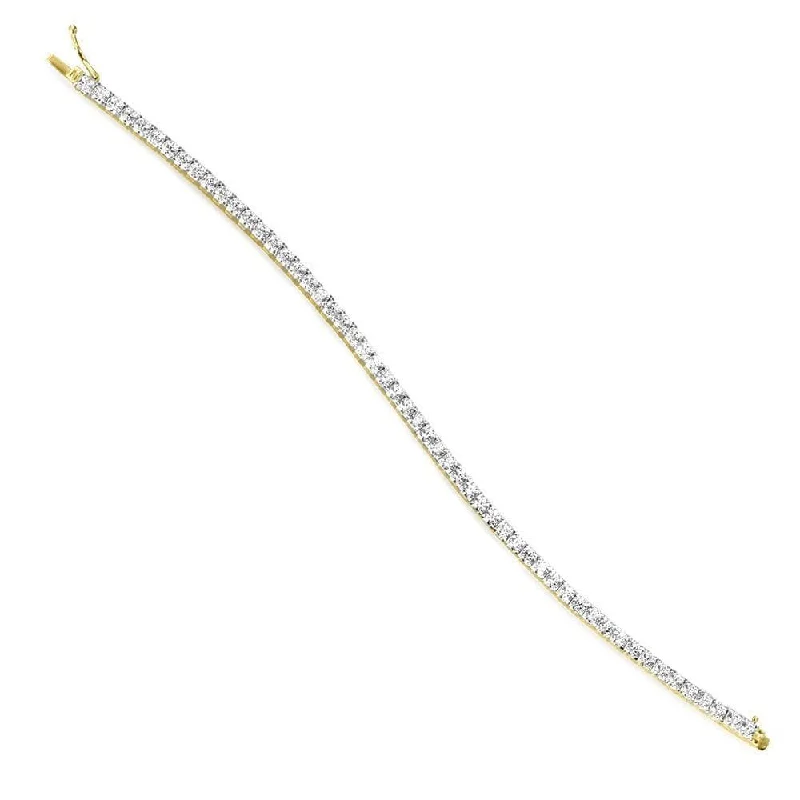 Subtle pearl bangles-Simply Chic Tennis Bracelet