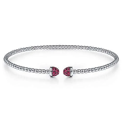 Quirky bead bangles-Ruby Bracelet