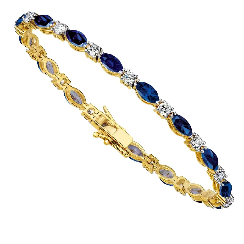 Tiny wing bangles-Tru-Sapphire Cascade Bracelet