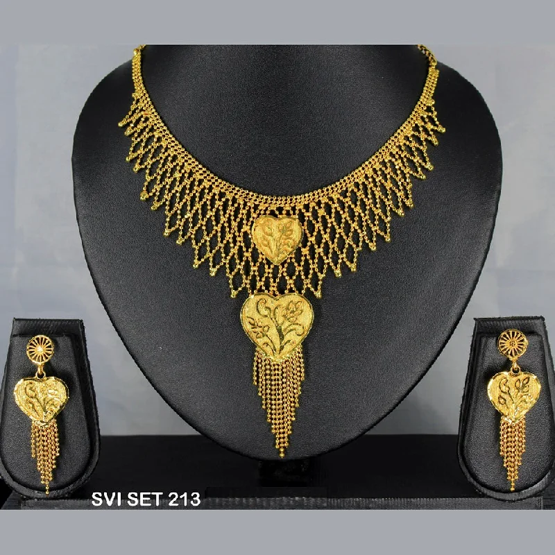 Minimal gem necklaces-Mahavir Forming Gold Necklace Set  - SVI SET 213