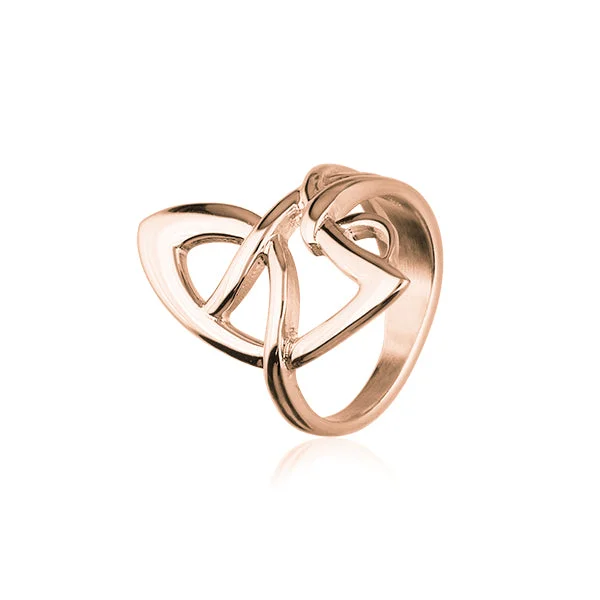 Smooth form rings-Art Nouveau Rose Gold Ring RR308