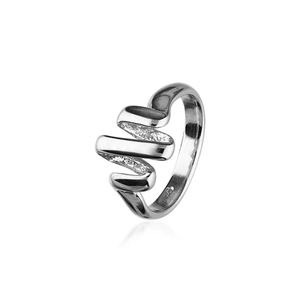 Bow motif rings-Twist & Shout Silver Ring R396