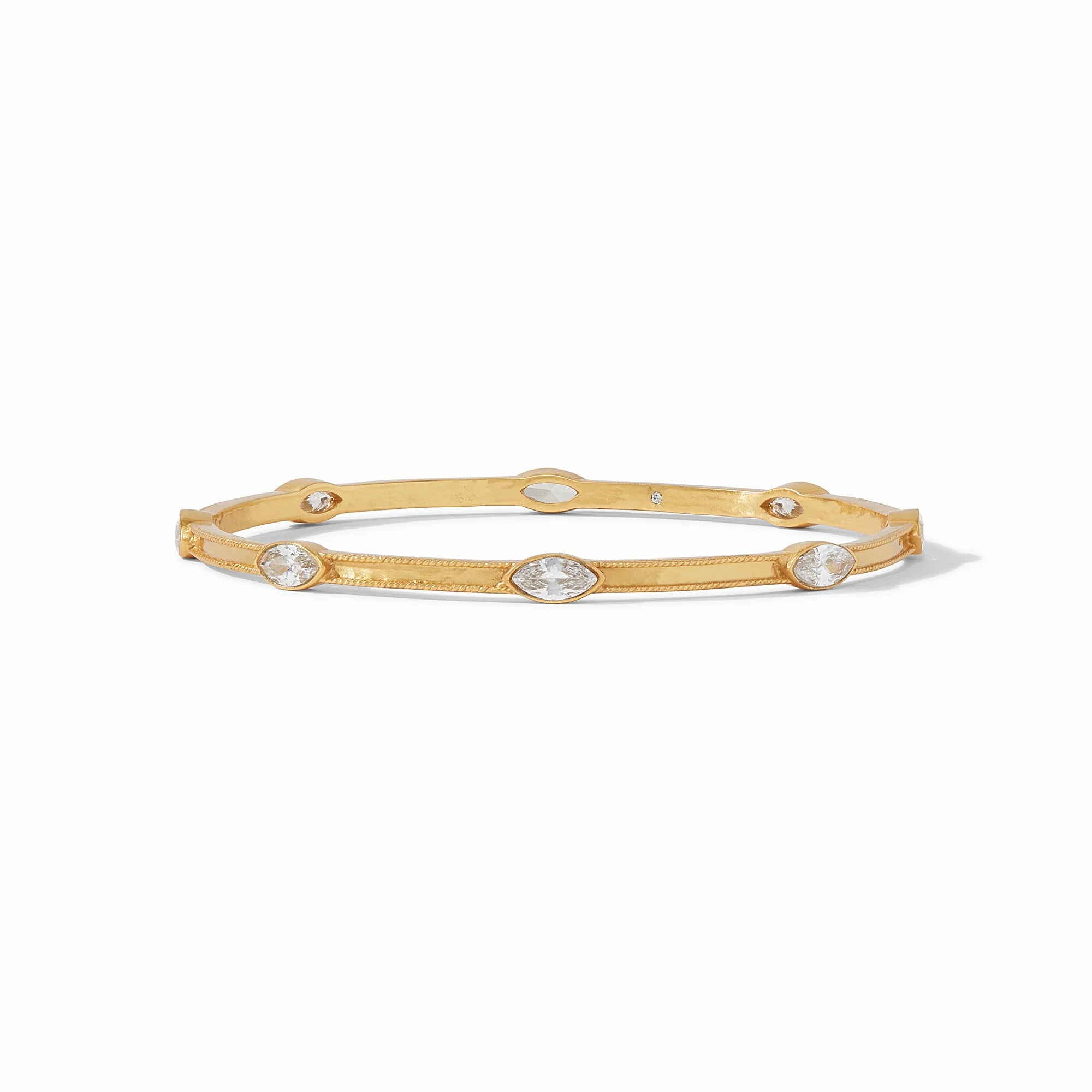 Tiny wing bangles-Julie Vos Monaco Bangle Bracelet with CZs Medium