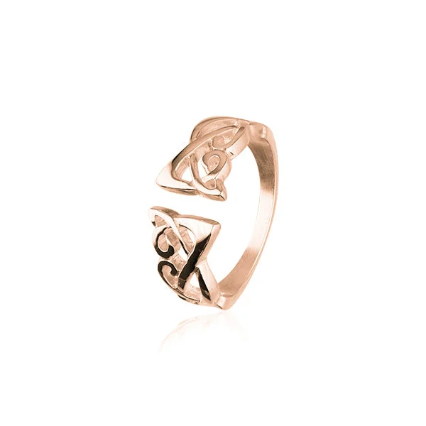 Glossy finish rings-Archibald Knox Rose Gold Ring RR121