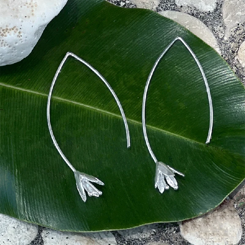 Pure crystal earrings-In Bloom Earrings - Sterling Silver, Indonesia