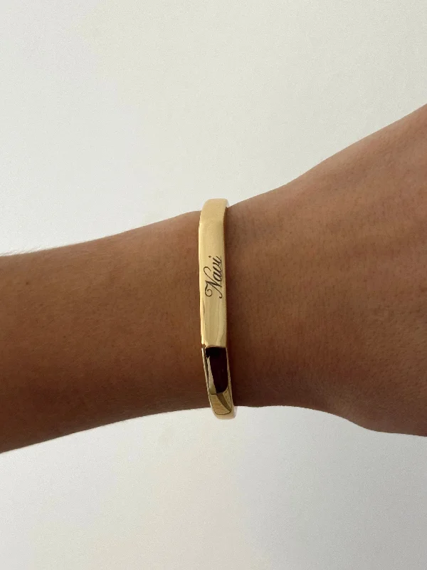 Nine-link bangles-ENGRAVED BANGLE BRACELET