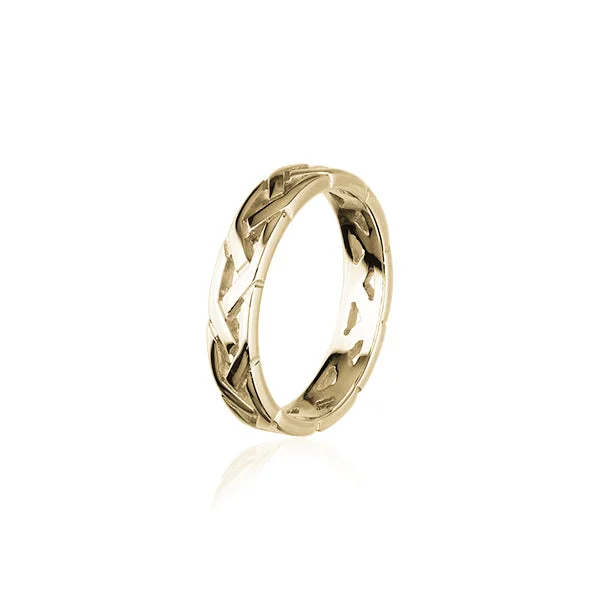 Light clay rings-Celtic Gold Ring GR156