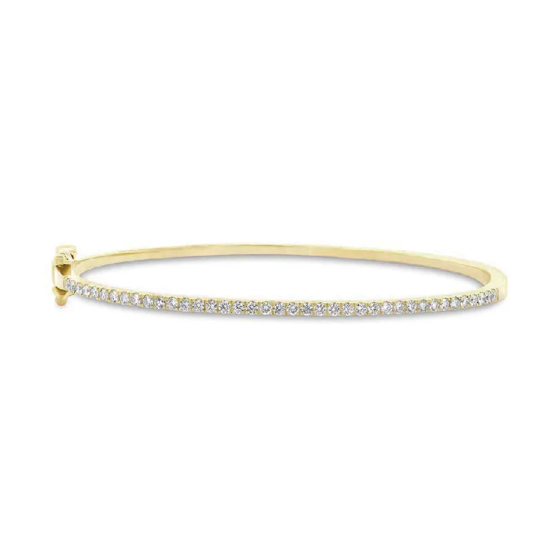 Retro deco bangles-Diamond Hinge Bangle