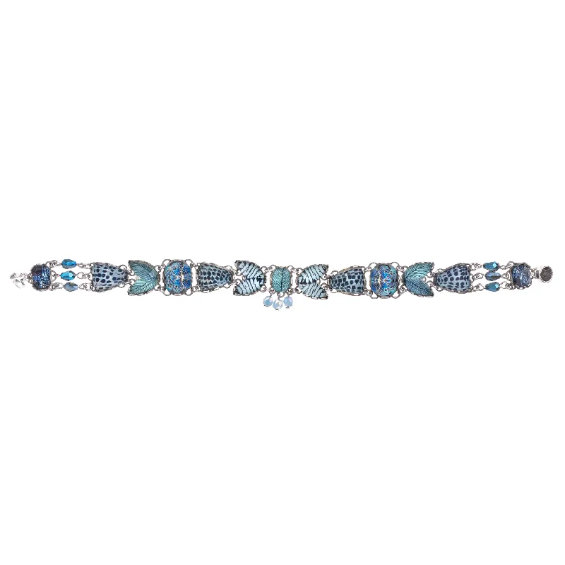 Topaz stone bangles-Deep Sea Set, Varuna Bracelet