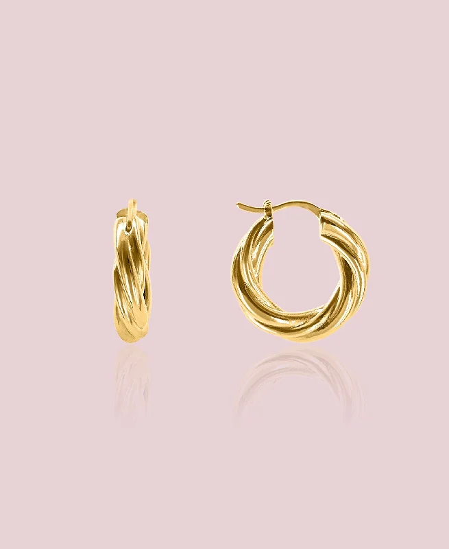 Surf motif earrings-THE ABMA HOOPS