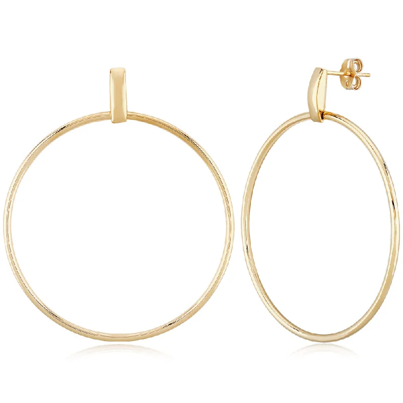 Crystal-twisted earrings-14k Gold Large Hoop Earrings