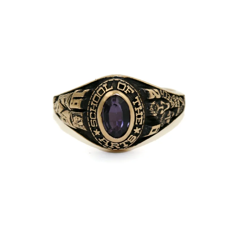 Bold cocktail rings-Classic "School of the Arts 1992" Class Ring