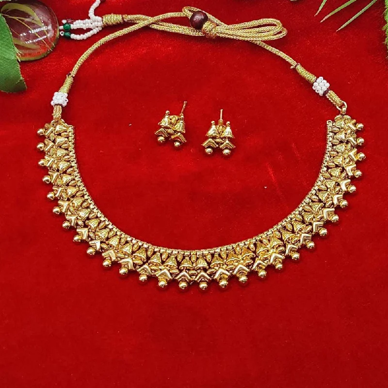 Radiant star necklaces-Manisha Jewellery Gold Plated Necklace Set