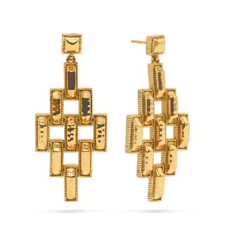 Light drop earrings-Capucine de Wulf Pathway Post Small Link Earrings