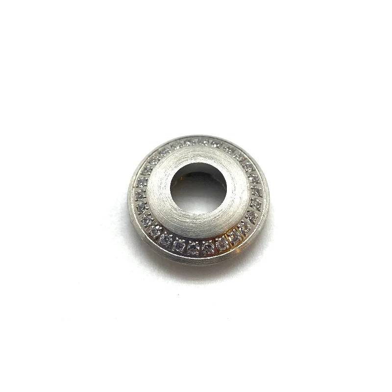 Worn bronze rings-Medium Silver Topper - Embellished