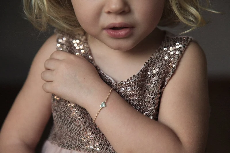 Solid cuff bangles-Girls' Gold Bracelet for Baptism or Gift