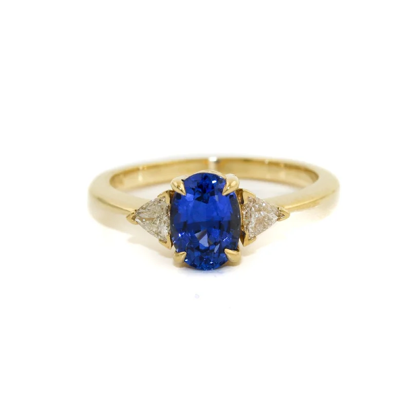 Pure charm rings-Josephine Brilliant Sapphire x Diamond Ring