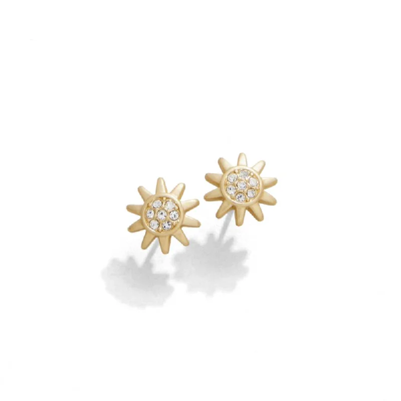 Citrine stone earrings-Sea La Vie Stud Earrings - Sunshine/Sun