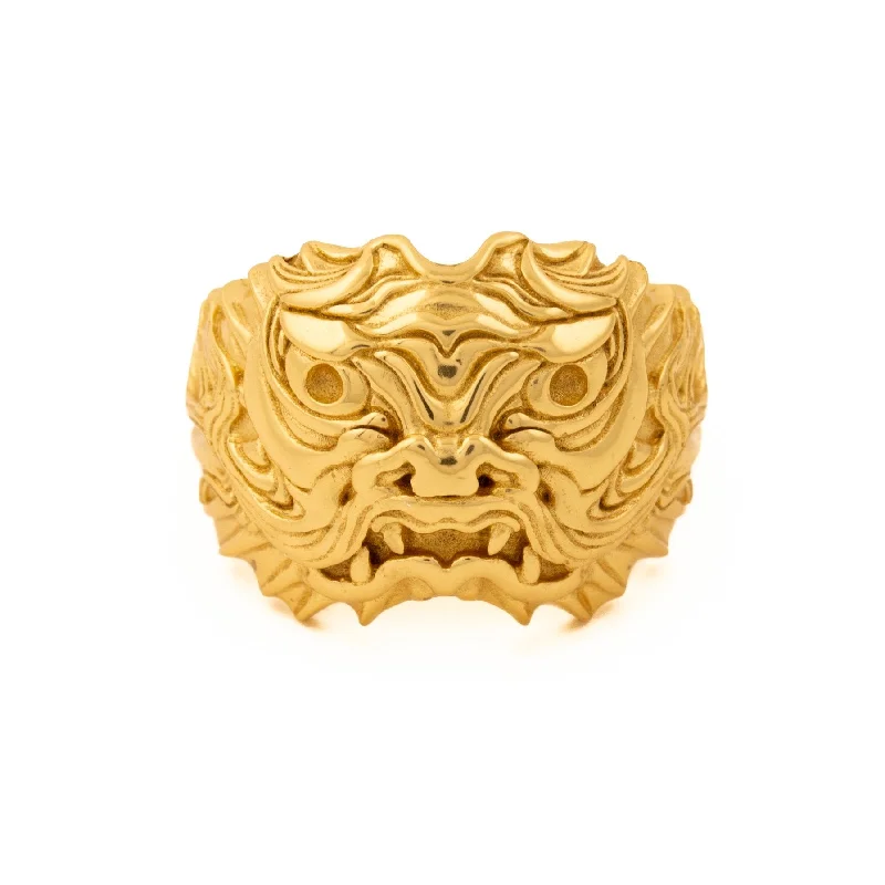 Daisy rings-Gold Shen-Long Ring